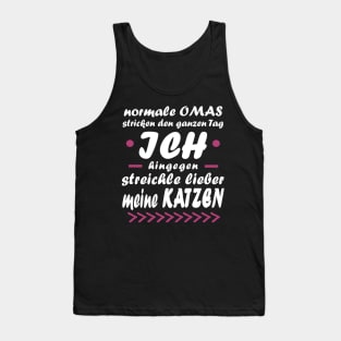 Katzen Katzendame Mietze Oma Katzenlady Tank Top